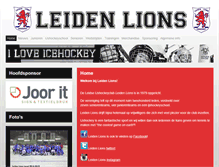 Tablet Screenshot of leiden-lions.nl
